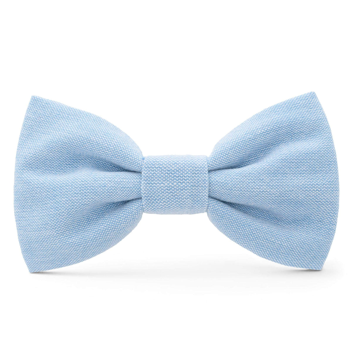 Blue Chambray Dog Bow Tie