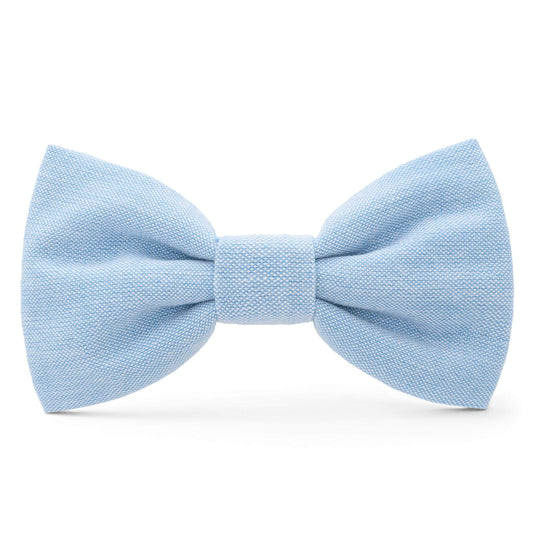 Blue Chambray Dog Bow Tie