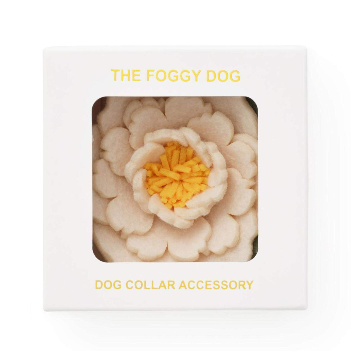 Ivory Peony Dog Collar Flower