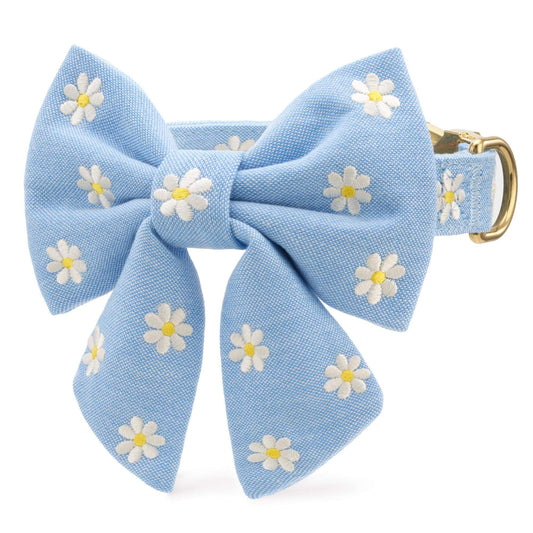 Daisy Embroidered Lady Bow Collar