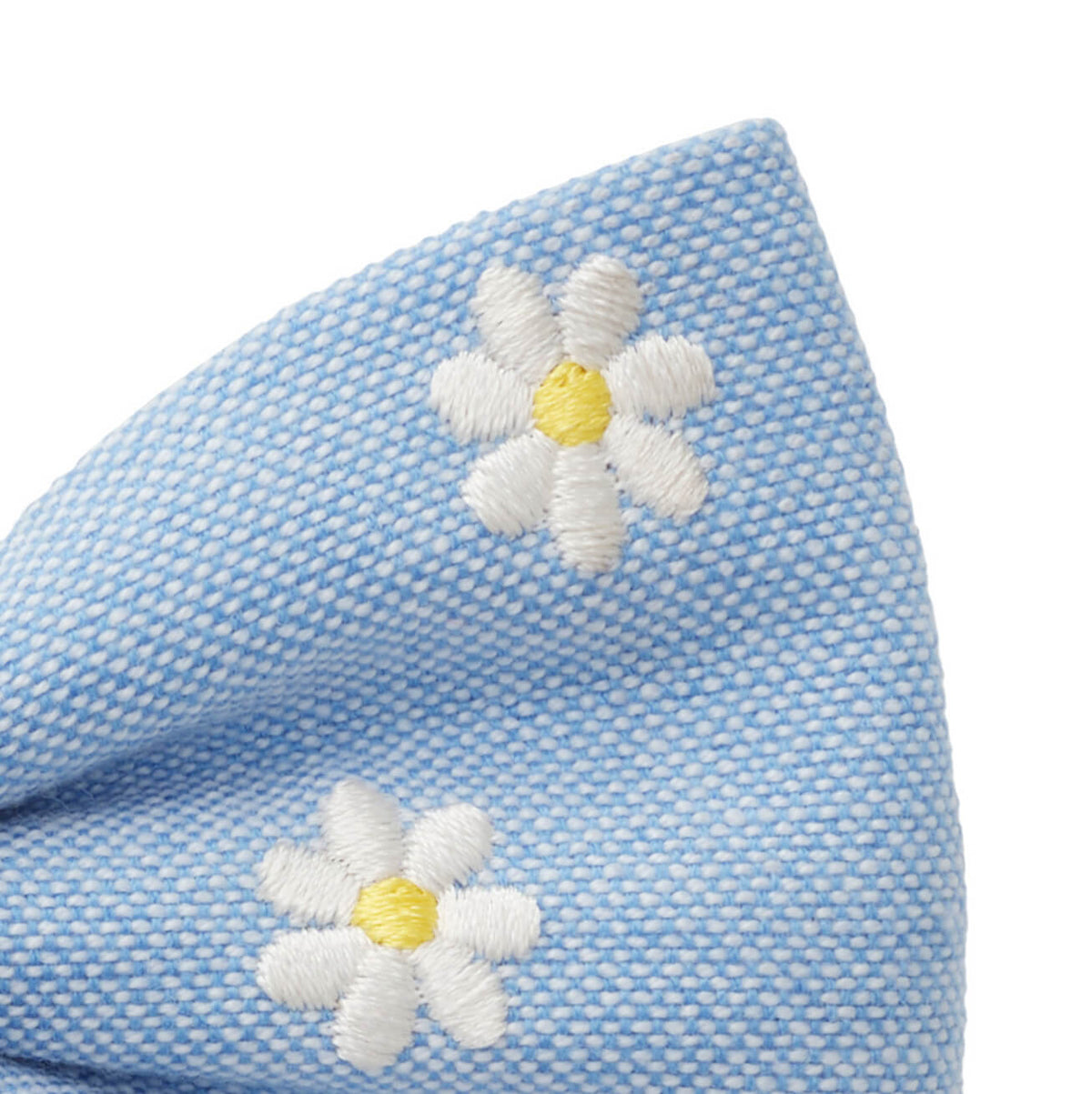 Daisy Embroidered Lady Dog Bow