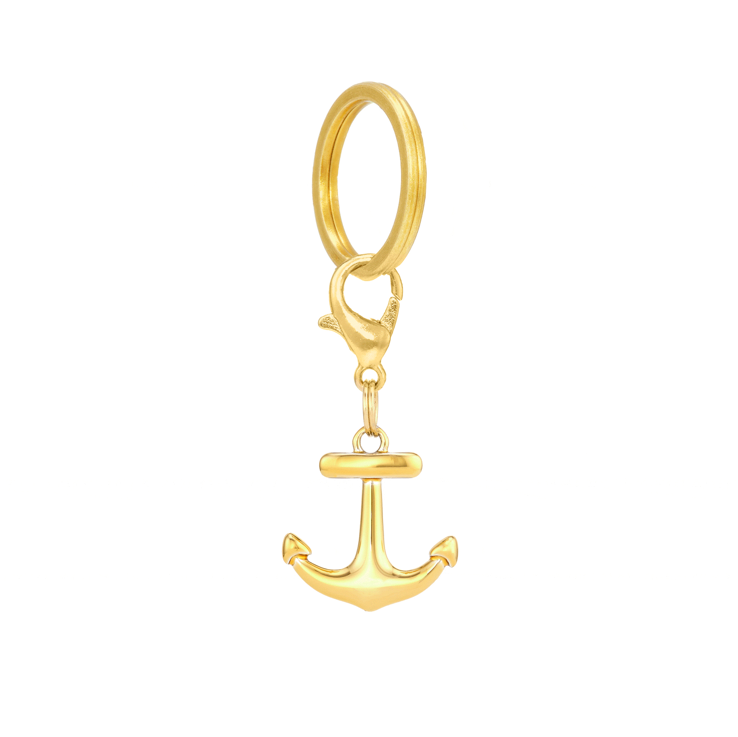 Gold Anchor Collar Charm