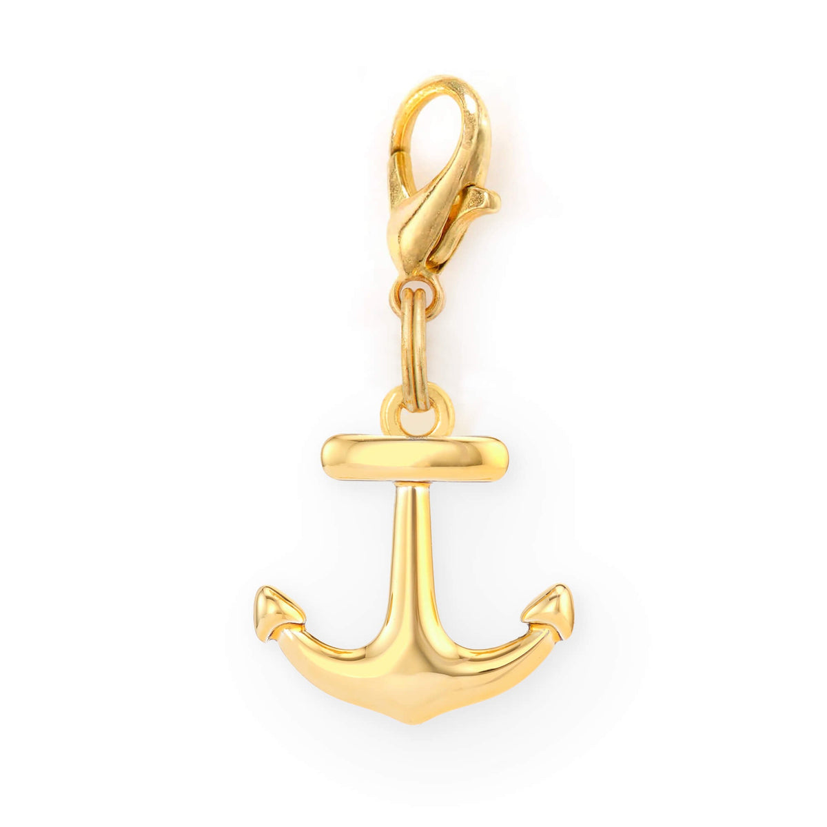 Gold Anchor Collar Charm