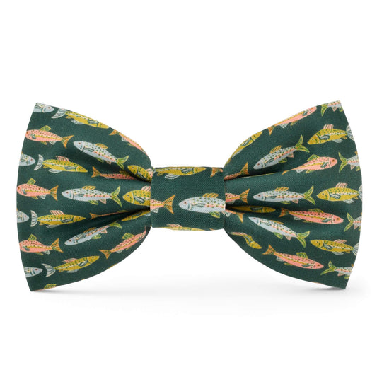 Gone Fishing Dog Bow Tie