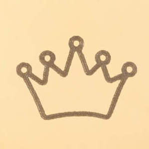 Circle Pet ID Tag: Crown Icon