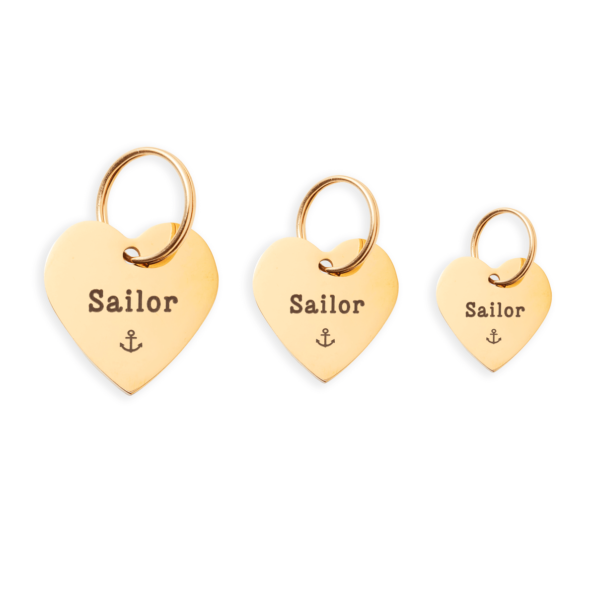 Heart Pet ID Tag: Anchor Icon
