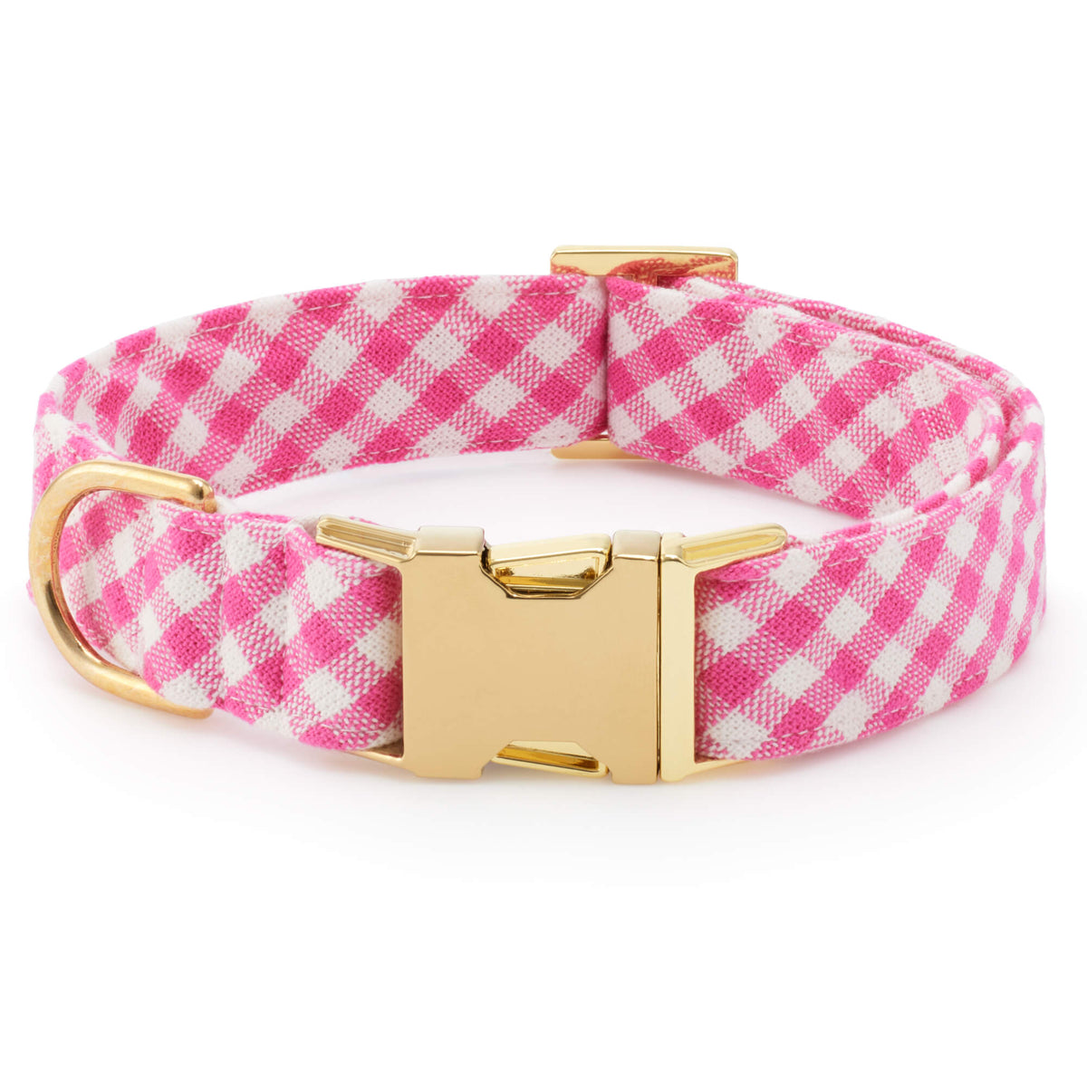 Hot Pink Gingham Lady Bow Collar