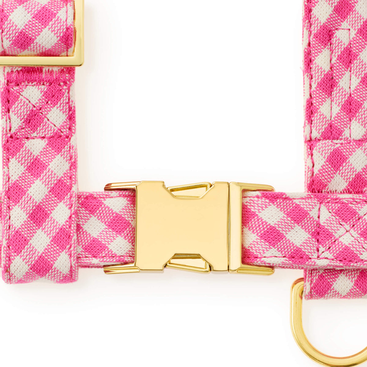 Hot Pink Gingham Dog Harness