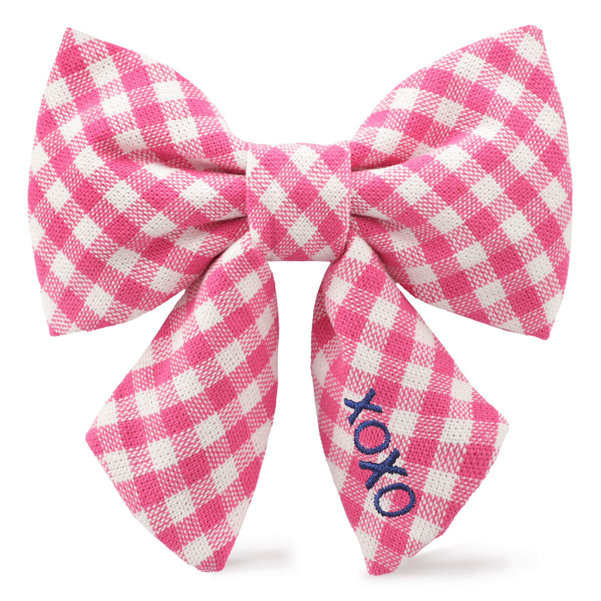 Hot Pink Gingham Lady Dog Bow