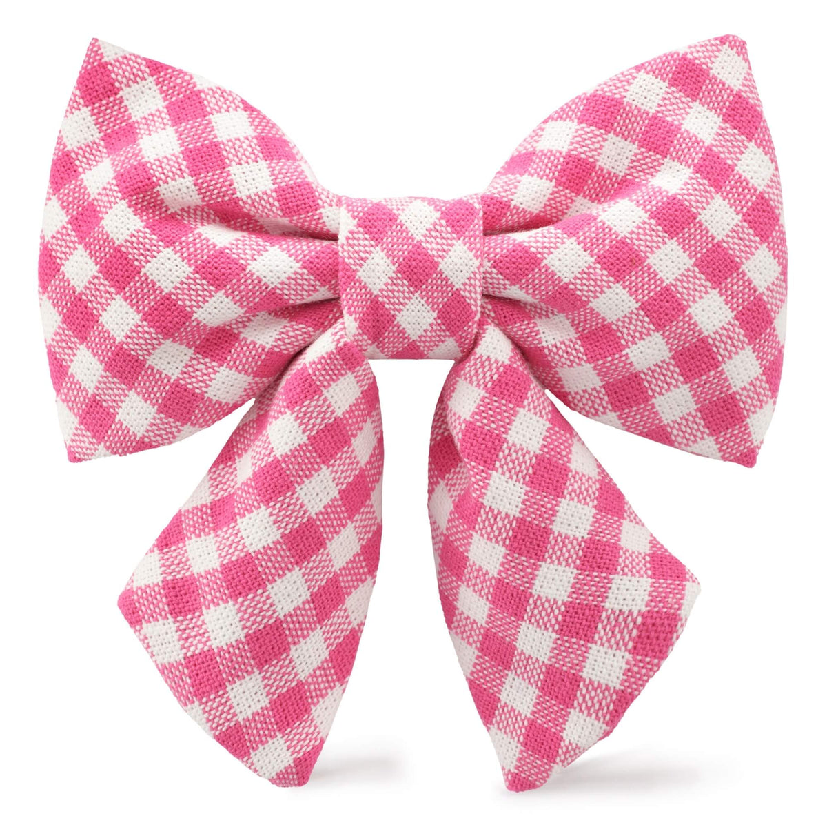 Hot Pink Gingham Lady Dog Bow