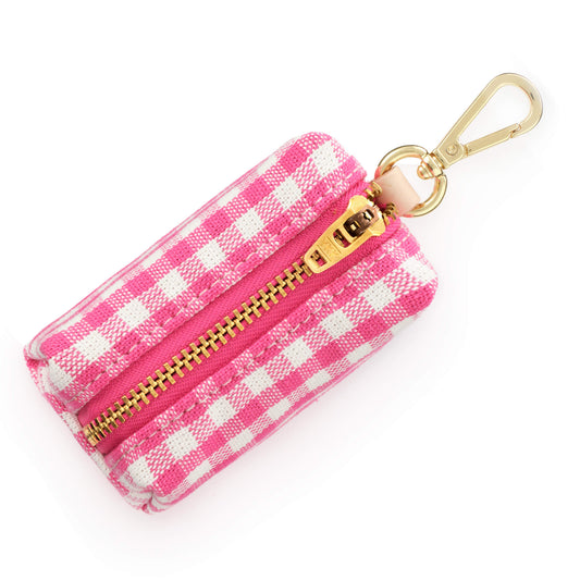 Hot Pink Gingham Waste Bag Holder