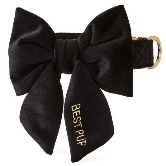 Black Velvet Lady Bow Collar