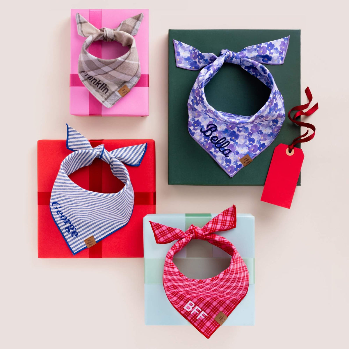 Heather Taylor Home x TFD Katherine Plaid Valentine Dog Bandana