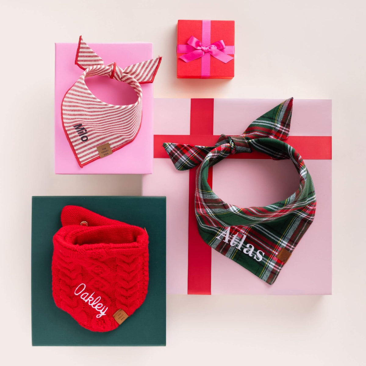 Red Stripe Dog Bandana