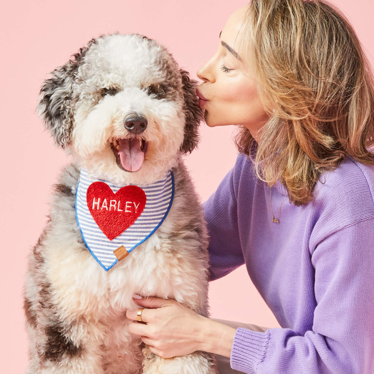 Heart Applique Dog Bandana