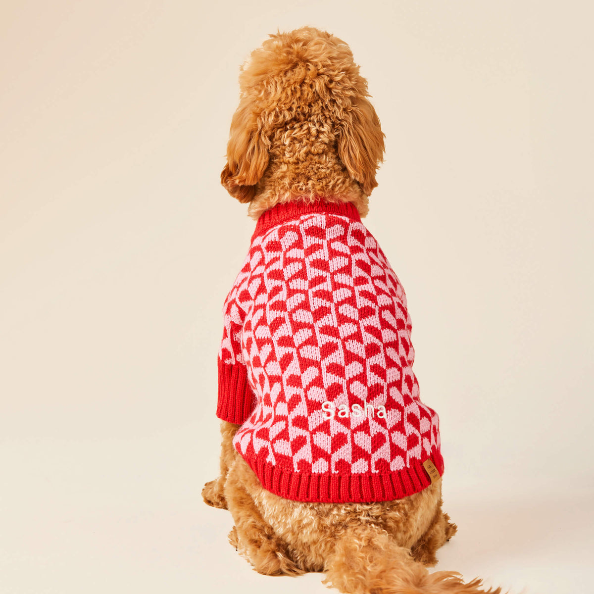 Heart Stripe Dog Sweater