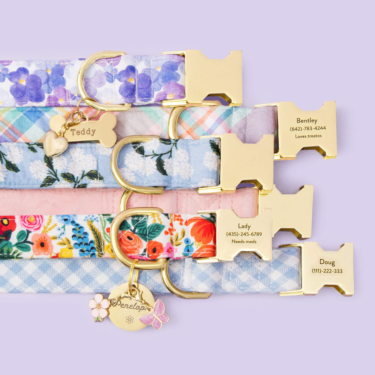 Blush Pink Velvet Dog Collar