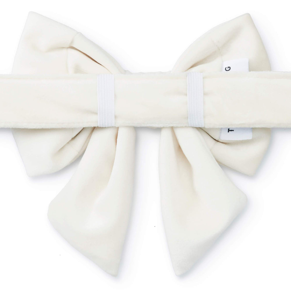 Ivory Velvet Lady Dog Bow