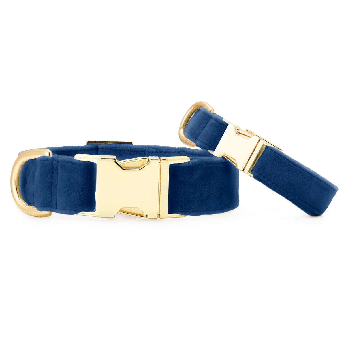 Navy Velvet Dog Collar